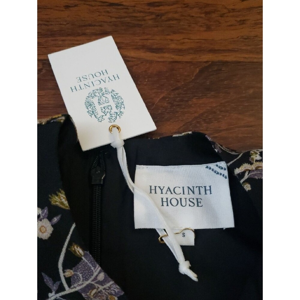 Tuckernuck Hyacinth House Black Sophia Floral Long Sleeve Mini Dress Size Small - Picture 3 of 7